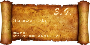 Straszer Ida névjegykártya